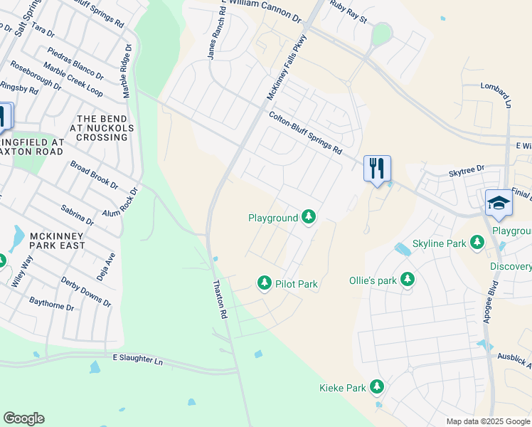 map of restaurants, bars, coffee shops, grocery stores, and more near 8012 Tranquil Glade Trail in Austin