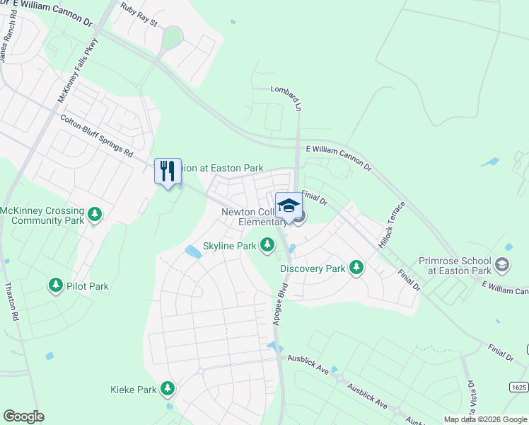 map of restaurants, bars, coffee shops, grocery stores, and more near 7902 Mandela Bend in Austin