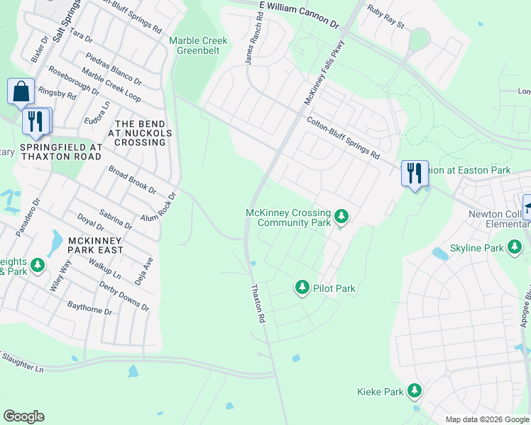 map of restaurants, bars, coffee shops, grocery stores, and more near in Dale