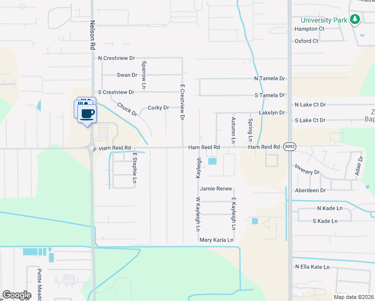map of restaurants, bars, coffee shops, grocery stores, and more near 5402 East Crestview Drive in Lake Charles