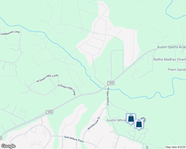 map of restaurants, bars, coffee shops, grocery stores, and more near 15808 Farm to Market Road 1826 in Austin