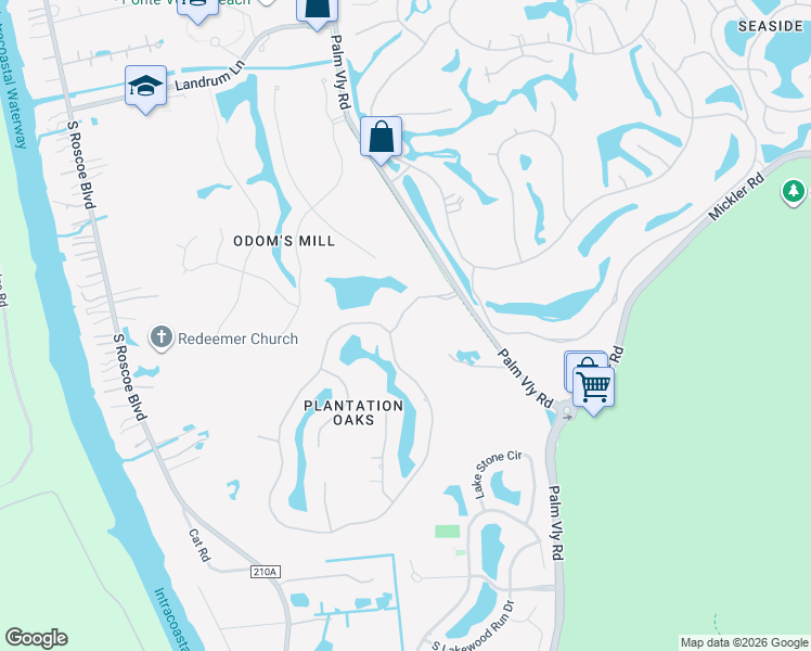 map of restaurants, bars, coffee shops, grocery stores, and more near 151 Bay Cove Drive in Ponte Vedra Beach