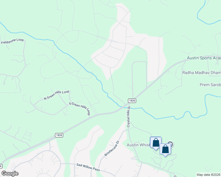 map of restaurants, bars, coffee shops, grocery stores, and more near 15808 Farm to Market Road 1826 in Austin