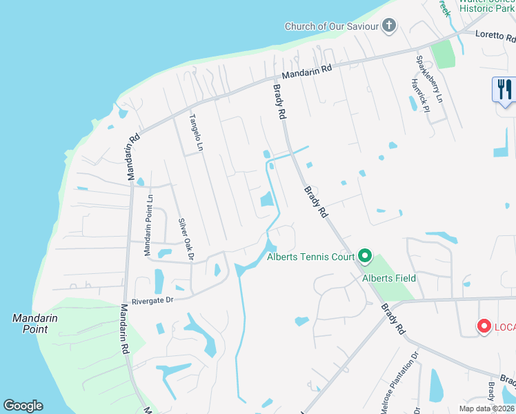 map of restaurants, bars, coffee shops, grocery stores, and more near 11809 Wordsworth Court in Jacksonville