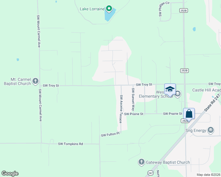 map of restaurants, bars, coffee shops, grocery stores, and more near 1114 Southwest Troy Street in Lake City