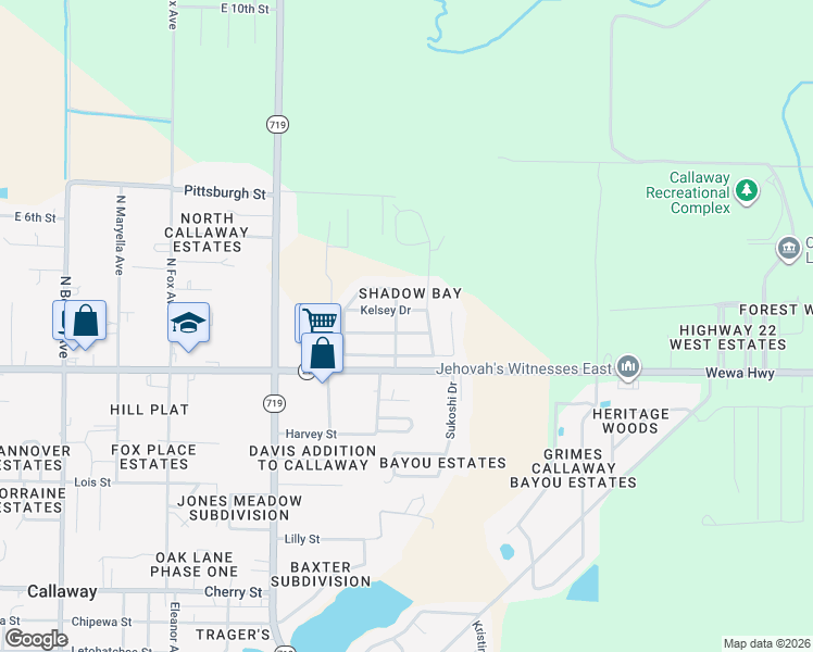 map of restaurants, bars, coffee shops, grocery stores, and more near 7627 Whisperwood Drive in Panama City