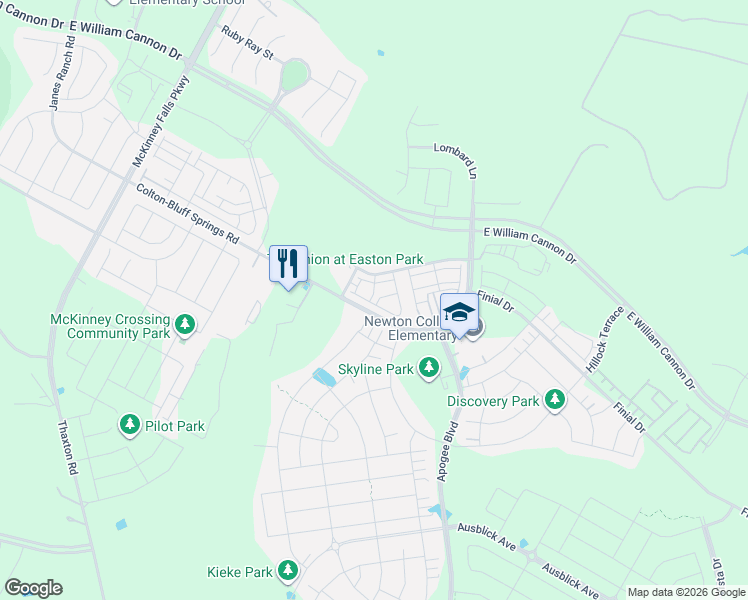 map of restaurants, bars, coffee shops, grocery stores, and more near 7813 Moody Bend in Austin