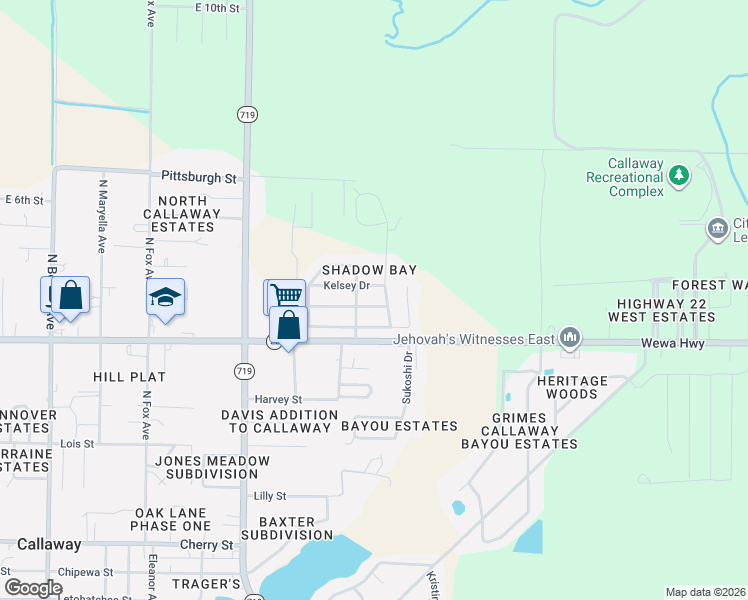 map of restaurants, bars, coffee shops, grocery stores, and more near 7623 Whisperwood Drive in Panama City