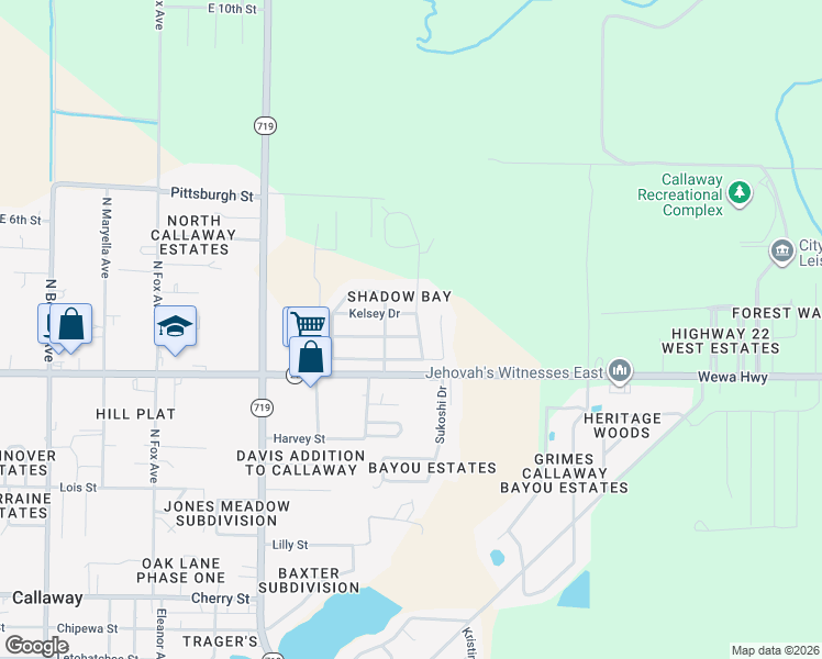 map of restaurants, bars, coffee shops, grocery stores, and more near 7627 Whisperwood Drive in Panama City