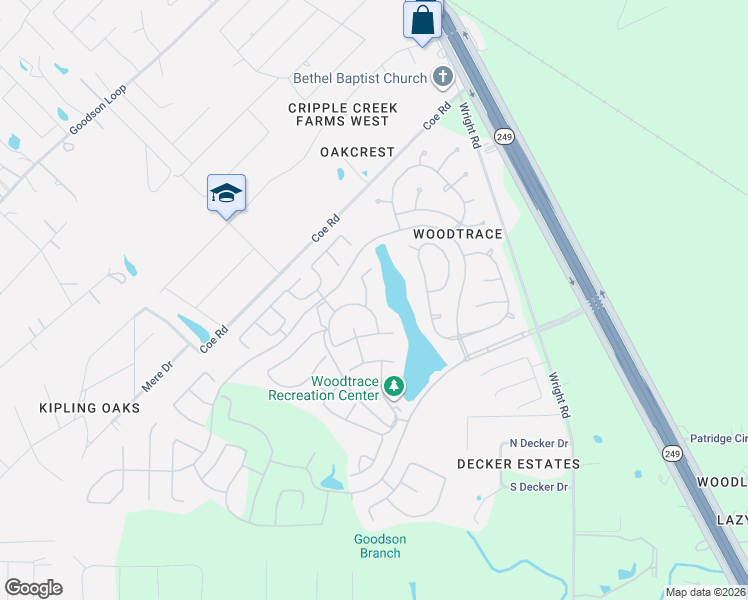 map of restaurants, bars, coffee shops, grocery stores, and more near 34106 Willow Bluff Lane in Pinehurst