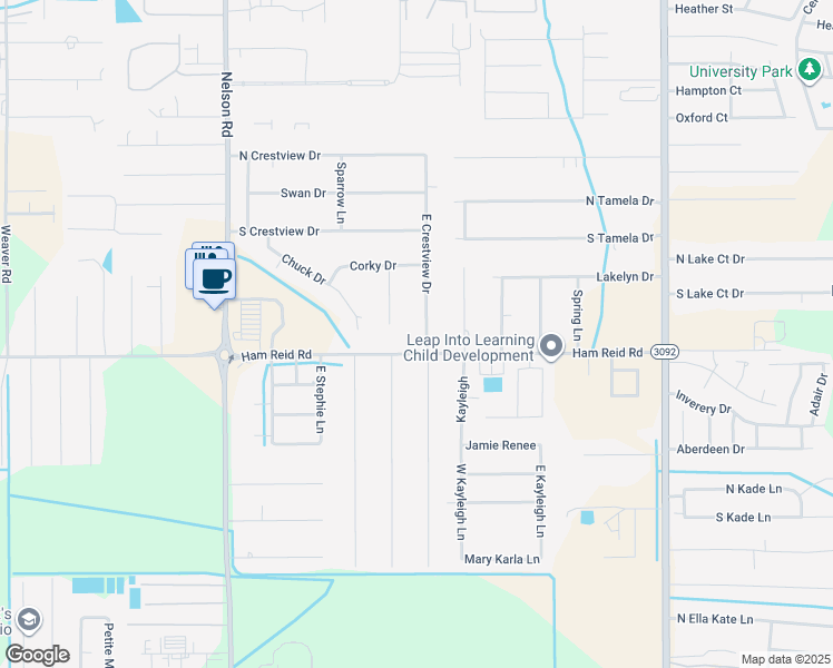 map of restaurants, bars, coffee shops, grocery stores, and more near 5402 East Crestview Drive in Lake Charles