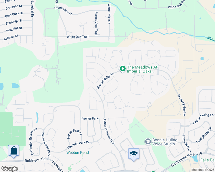 map of restaurants, bars, coffee shops, grocery stores, and more near 31930 Wildwood Park Lane in Conroe