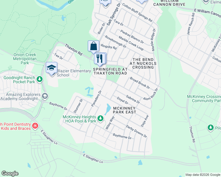 map of restaurants, bars, coffee shops, grocery stores, and more near 6525 Alum Rock Cove in Austin