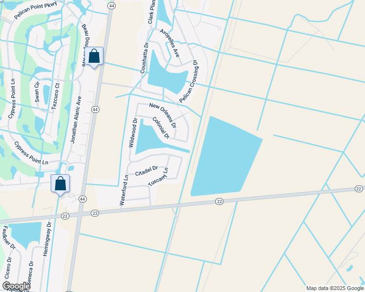 map of restaurants, bars, coffee shops, grocery stores, and more near 41287 Colonial Drive in Sorrento
