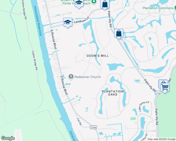 map of restaurants, bars, coffee shops, grocery stores, and more near 840 Mill Stream Road in Ponte Vedra Beach