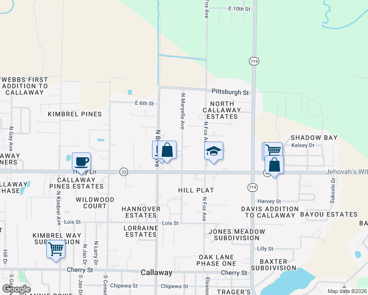 map of restaurants, bars, coffee shops, grocery stores, and more near 338 North Mary Ella Avenue in Panama City