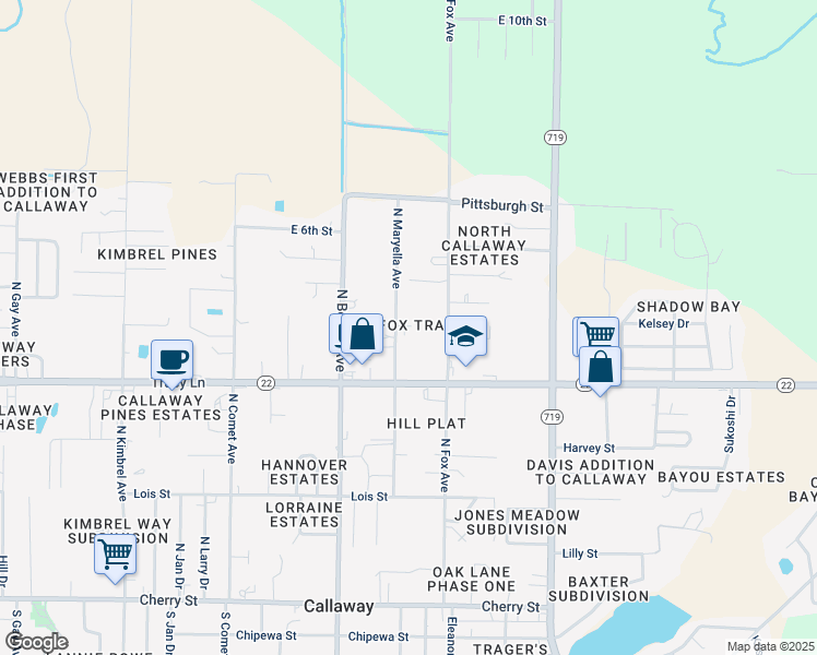 map of restaurants, bars, coffee shops, grocery stores, and more near 406 Judy Place in Panama City