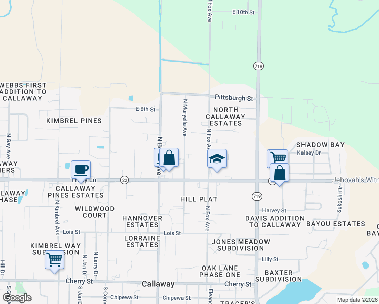 map of restaurants, bars, coffee shops, grocery stores, and more near 338 North Mary Ella Avenue in Panama City