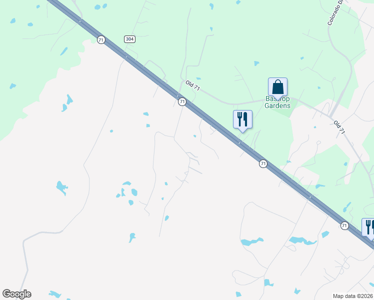 map of restaurants, bars, coffee shops, grocery stores, and more near 180 Fawn Ridge Road in Cedar Creek