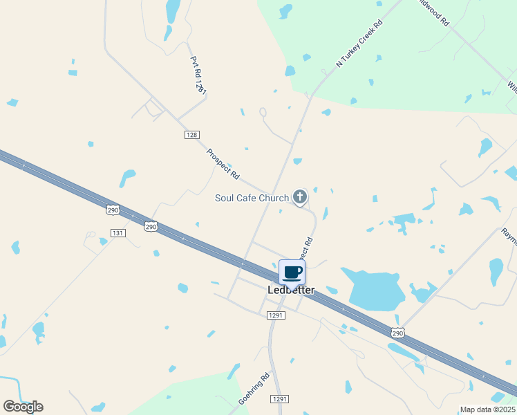 map of restaurants, bars, coffee shops, grocery stores, and more near 125 North Turkey Creek Road in Ledbetter