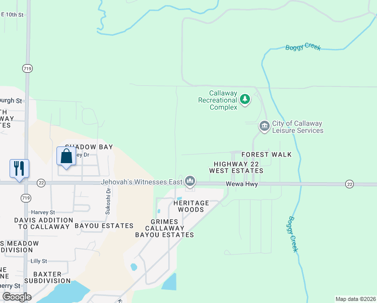 map of restaurants, bars, coffee shops, grocery stores, and more near 8202 James Street in Panama City