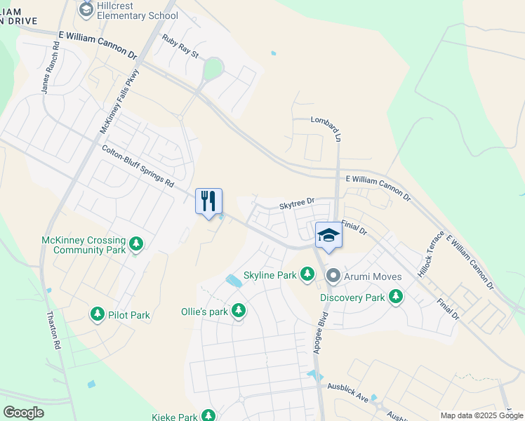 map of restaurants, bars, coffee shops, grocery stores, and more near 7700 Norah Drive in Austin