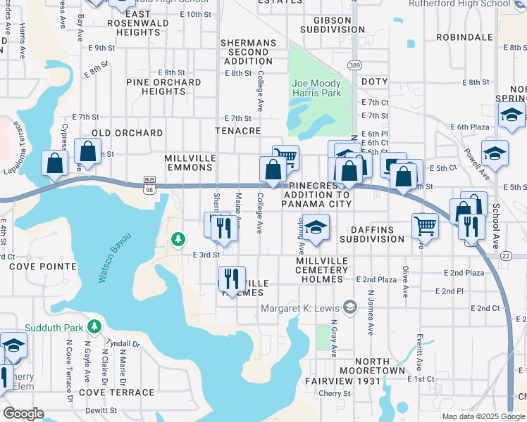 Panama City Florida Map Of Area