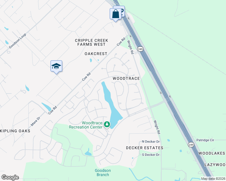 map of restaurants, bars, coffee shops, grocery stores, and more near 510 Mill Creek Road in Pinehurst