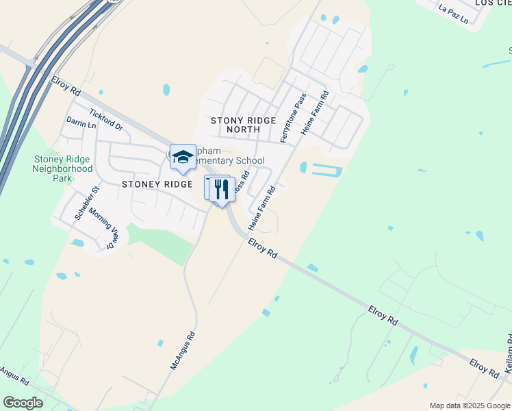 map of restaurants, bars, coffee shops, grocery stores, and more near 12109 Short Leaf Path in Del Valle