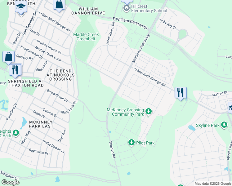 map of restaurants, bars, coffee shops, grocery stores, and more near 7213 Nutria Run in Austin