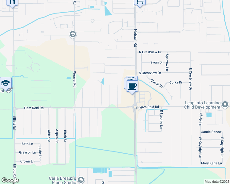 map of restaurants, bars, coffee shops, grocery stores, and more near 5643 Joli Bois Dr in Lake Charles