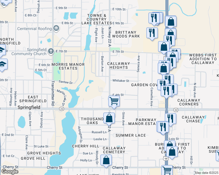 map of restaurants, bars, coffee shops, grocery stores, and more near 511 North Bob Little Road in Panama City