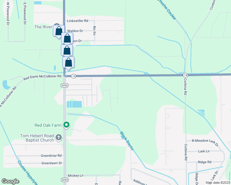 map of restaurants, bars, coffee shops, grocery stores, and more near 5840-5858 Kingsbury Ln in Lake Charles