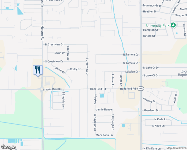 map of restaurants, bars, coffee shops, grocery stores, and more near 5523 Alexander Ln in Lake Charles