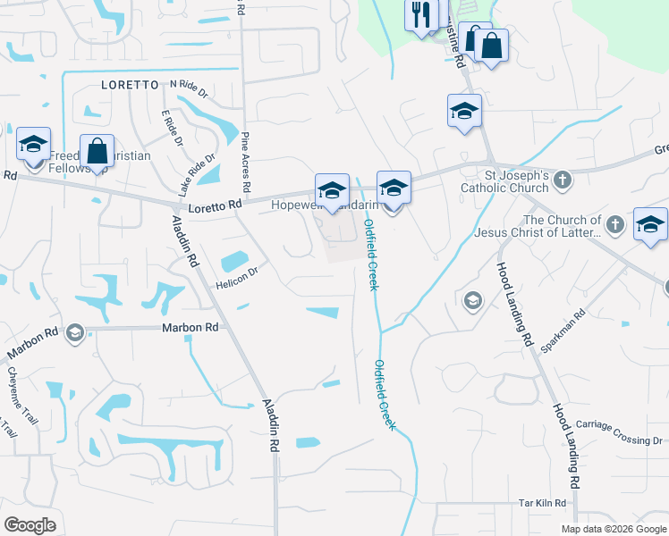 map of restaurants, bars, coffee shops, grocery stores, and more near 3861 Marnie Place in Jacksonville