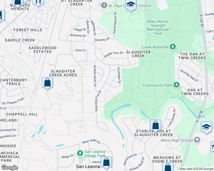map of restaurants, bars, coffee shops, grocery stores, and more near 722 Maltese Cross Drive in Austin