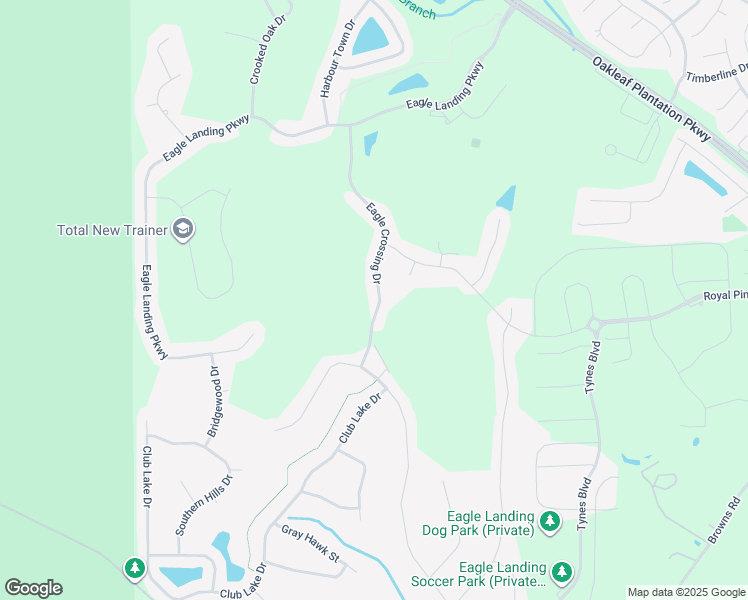 map of restaurants, bars, coffee shops, grocery stores, and more near 1414 Eagle Crossing Drive in Orange Park