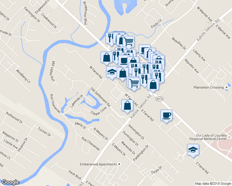 map of restaurants, bars, coffee shops, grocery stores, and more near 108 Laguna Lane in Lafayette