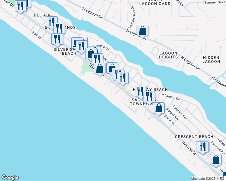 map of restaurants, bars, coffee shops, grocery stores, and more near 4199 Danny Drive in Panama City