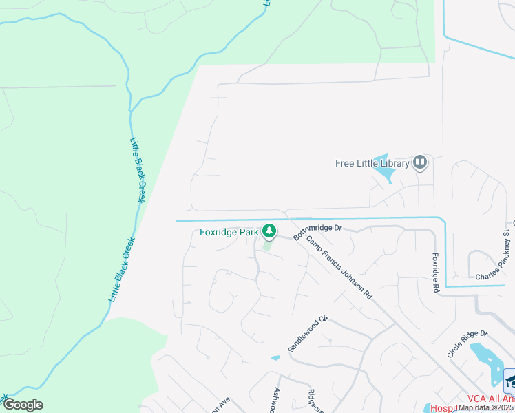 map of restaurants, bars, coffee shops, grocery stores, and more near 871 Camp Francis Johnson Road in Orange Park
