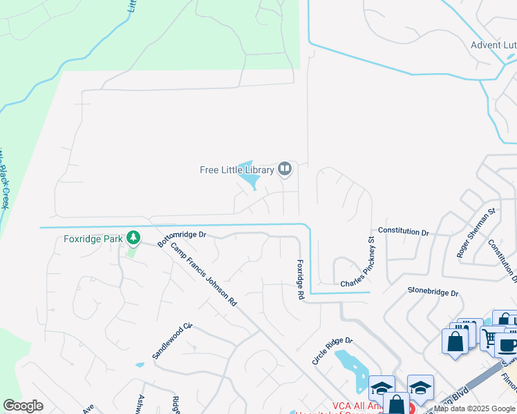 map of restaurants, bars, coffee shops, grocery stores, and more near 824 Richmond Court in Orange Park