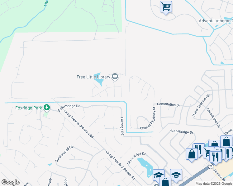 map of restaurants, bars, coffee shops, grocery stores, and more near 833 Midland Court in Orange Park