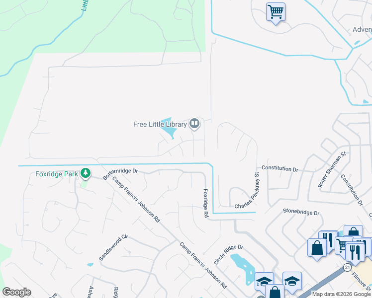 map of restaurants, bars, coffee shops, grocery stores, and more near 824 Richmond Court in Orange Park