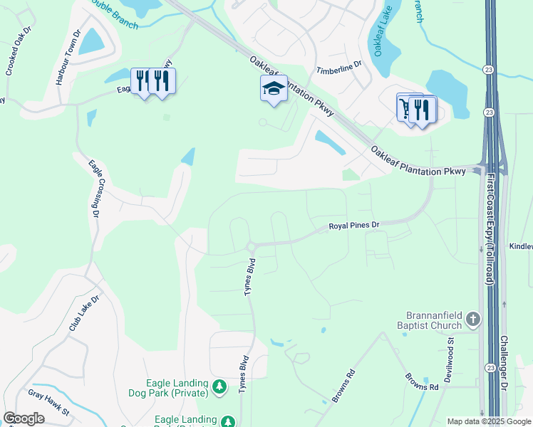 map of restaurants, bars, coffee shops, grocery stores, and more near 3949 Heatherbrook Place in Middleburg