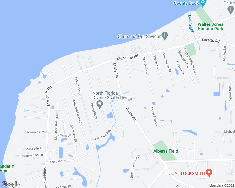 map of restaurants, bars, coffee shops, grocery stores, and more near 1798 Gran Crique Drive in Jacksonville