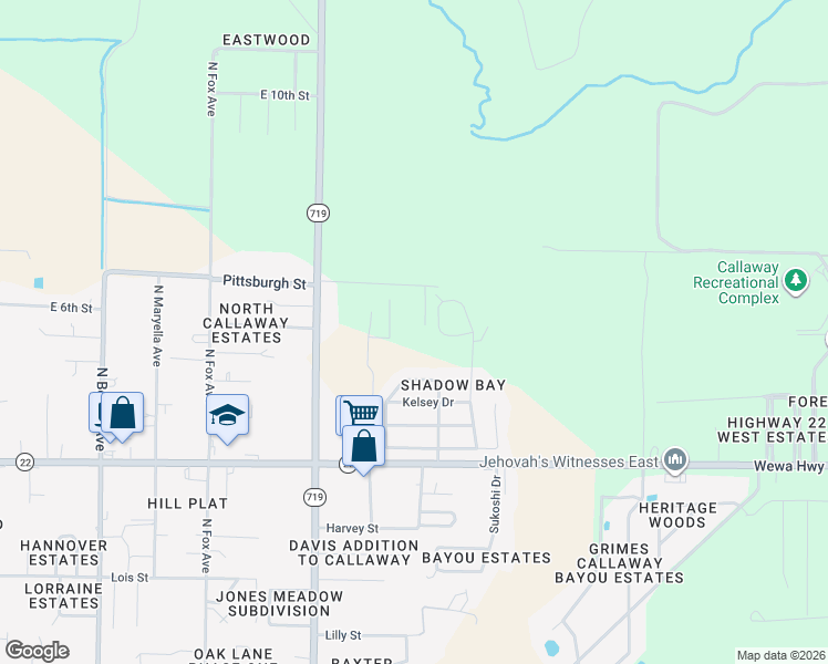 map of restaurants, bars, coffee shops, grocery stores, and more near 550 J H Crews Circle in Panama City