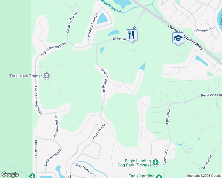 map of restaurants, bars, coffee shops, grocery stores, and more near 1426 Black Pine Court in Orange Park