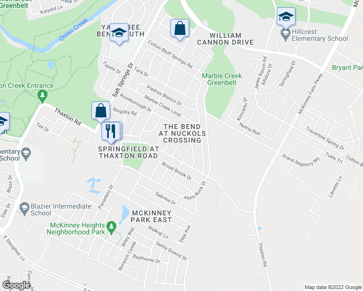 map of restaurants, bars, coffee shops, grocery stores, and more near 8001 Forbsdale Drive in Austin