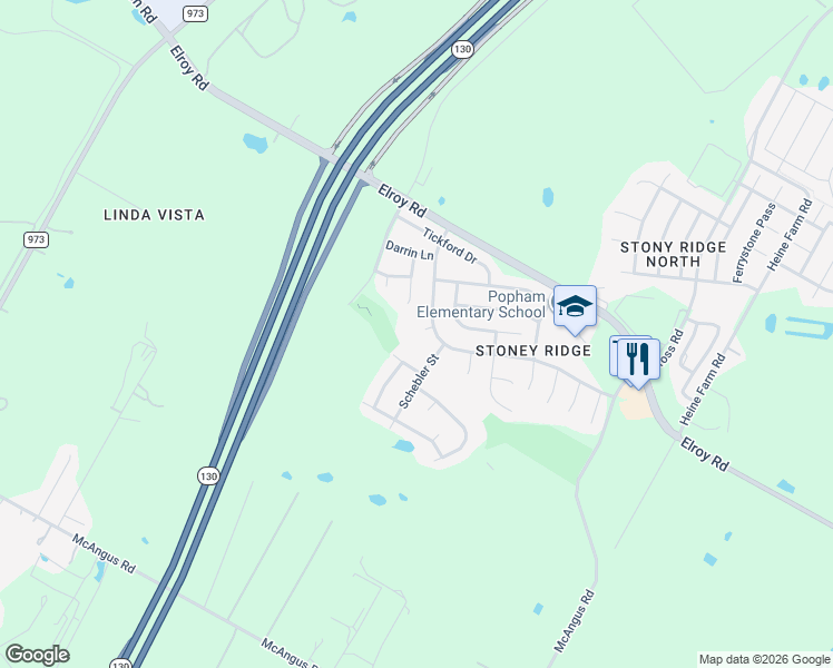 map of restaurants, bars, coffee shops, grocery stores, and more near 11501 Humber Cove in Austin