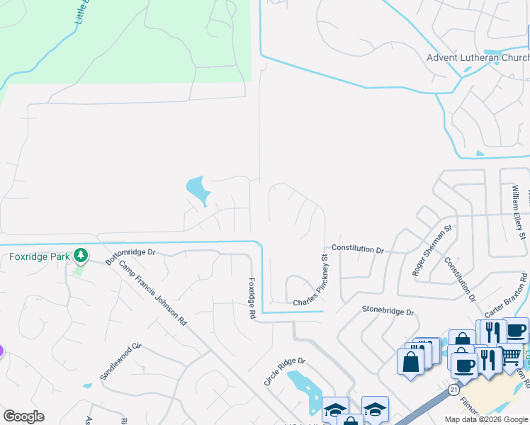 map of restaurants, bars, coffee shops, grocery stores, and more near 431 Charles Pinckney Street in Orange Park